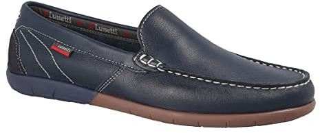 Luisetti Confortable mocasín, Cosido a Mano de Forma Artesanal. Confeccionado en autentica Piel de Vacuno Zapato RAWAR 29300NA Talla 44 Color Marino