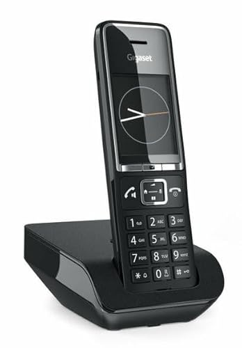Gigaset COMFORT 550 Téléphone sans fil DECT - Design élégant - Excellent son mains libres - Protection des appels - Carnet d'adresses avec 200 contacts - Titane noir