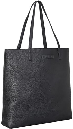 STILORD Carlotta Leder Shopper Tasche Damen schwarz Groß ideal als Handtasche oder Schultertasche für Office, Freizeit und Studenten Vintage Ledertasche Frauen Echtleder