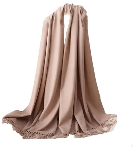 Chinesischer roter Kaschmir-Schal, für Damen und Herren, gestrickt, verdickt, thermisch, lang, khaki, 200cm70cm