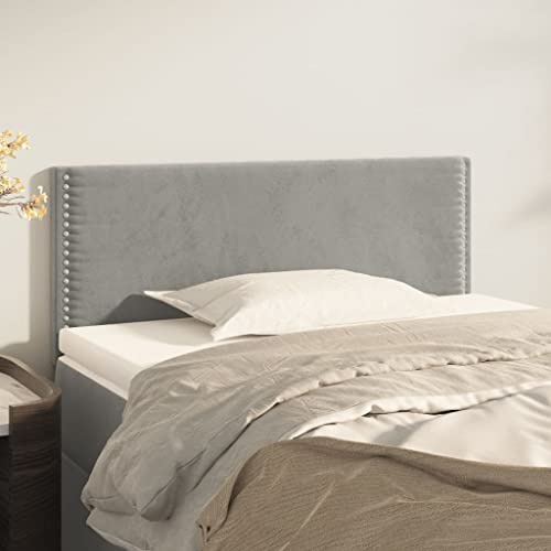 CKioict Betthaupt Wandkissen Bett Bettkopfteil Schlafzimmer Kopfteil Hellgrau 80x5x78/88 cm SamtGeeignet für Schlafzimmer, Gästezimmer, Schlafsaal