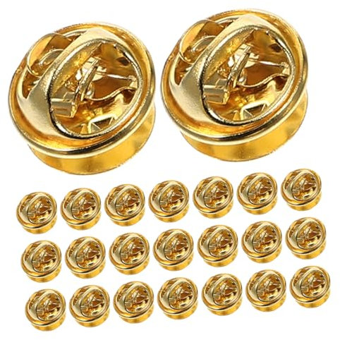 NUOBESTY 50sätze Kupplungs-pin-rückseiten Zum Basteln Emaille-pin-verriegelungsrückseiten Rückseiten Für Anstecknadeln Abzeichen Und Schmuck Einfache Anbringung Und Entfernung Ohne Werkzeug