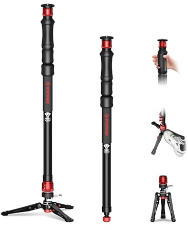 IFOOTAGE Cobra 3 Strike A150S Monopod Camera Stand with Pedal, One-Touch Lifting Quick Release Monopod for Shooting Bird/Animal/Sports Event/Wedding/Live Show, Payload 11lb, 60/150cm