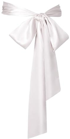 Werownsgso Braut Satin Taillengürtel, 10cm x 250cm Breiter Gürtel Damen für Kleid, Brautgürtel Wendbarer Satingürtel Glatter für Hochzeiten, Partys, Bierfeste, Abschlusstänze (Weiß)