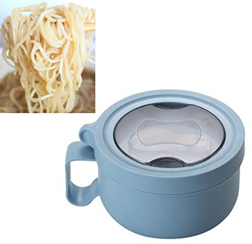 Fabater Tazón Térmico, Portátil Portátil Al Vacío, Cubierta Transparente de 850 Ml para Fideos para Frutas (Fabaterz5tymqu8k6-13)