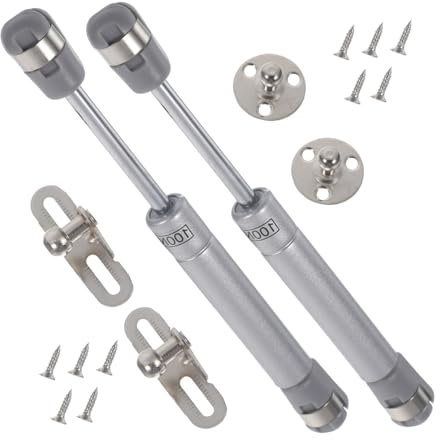 Angoily 2 Stück Gasdruckfedern Für Schrank Hydraulische Klappdeckelstütze Platzsparend Stabil 100n Für Möbel Küchen Und Spielzeugschränke Edelstahl