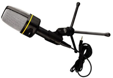 BESTonZON Microfono Scrivania Con Treppiede Per Registrazione Audio Karaoke Online Microfono Anti-interferenza Per Laptop