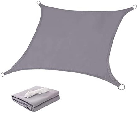 Outdoor Pools Garden Sun Shade Sails Quadrilateral Canopy Sun Shades for Backyard Pool and Garden Triangle Shade Sail with Hardware Kit for Outside Pool Grey Shade Canopy for Sun Protection