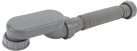 Tuyau de Vidange de Baignoire Flexible, Siphon 1-1/2 P, Prévention des Odeurs, Construction en PVC, Installation Facile, pour Baignoires et Baignoires de Camping-car,