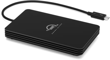 OWC Envoy 4TB Ultra Thunderbolt 5 Portable SSD Enclosure External Drive, Ultra Fast with TB5 Transfer Rates Over 6000MB/s, TB3, TB4 and USB4 Compatible, Works with Mac and PC (4TB)