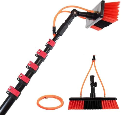 3,6–10,8 m wassergespeiste Teleskop-Reinigungsbürste, wassergespeistes Fensterreinigungsgerät, Solarpanel-Reinigungsstange, Wintergarten-Dachreiniger für Photovoltaik-Panel-Reinigung von LKW
