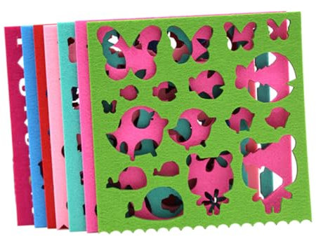 IWOWHERO 7stücke Teiliges Nadelfilz-schablonen Filz DIY Bastelvorlagen Mit Tiermotiven Langlebige Filzformen Für Anfänger Und Profis Geeignet Für Kinderhandwerk Und Wollfilzen