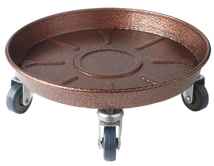 Rulli per piante con ruote, supporto per piante con ruote, base per fioriera arrotolabile, base per piante in metallo, carrelli per fioriera con supporto per vaso, rotolo di