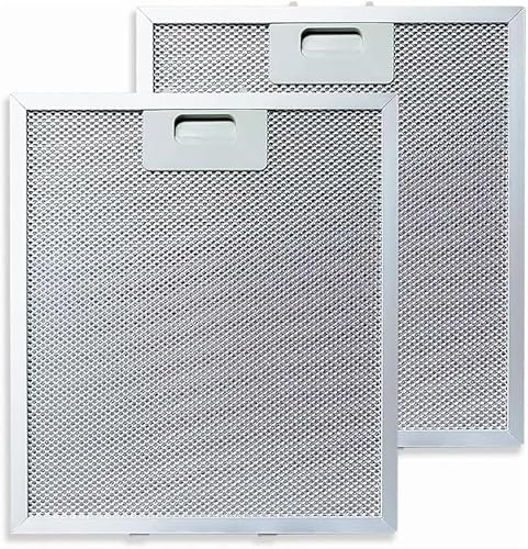 Dunstabzugshaubenfilter, 5-lagiger Aluminium-Mesh-Fettfilter, Netz-Abluftfilter, für viele führende Marken von Dunstabzugshauben, 305 x 267 mm, Fettfilter für Dunstabzugshaube, 2 Stück