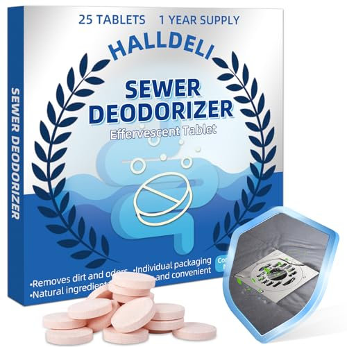 Pastiglie Deodoranti per Fognature, Eliminare Odore di Fogna in Bagno, Pulisce Fosse Settiche e Scarichi da Intasamenti Ostinati, Schiuma, Detersivo Bagno