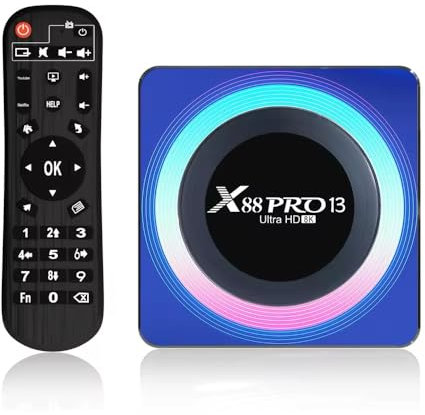 Android 13.0 TV Box, Android TV Box 2GB 4GB RAM 16GB 32GB 64GB ROM Supports 8K HDR+, Wifi TV Box with RK3528 Quad-Core 64bit Cortex-A53, Android box for Dual WIFI +5.0 Bluetooth DLNA (4GB 32GB)