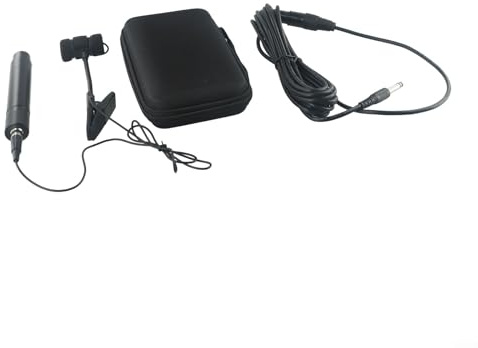 Micrófono omnidireccional, condensador de límite omnidireccional, micrófono con clip con bolsa portátil para saxofón, violín (A)