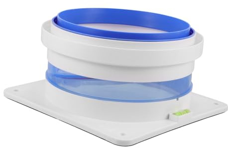 Válvula de Retención Blanco Campana Extractora de Cocina para Abs | Uso en Baño y Cocina, Diseño Ligero de Instalación Sencilla, Resiste Deformación y Mejora el Flujo de Aire
