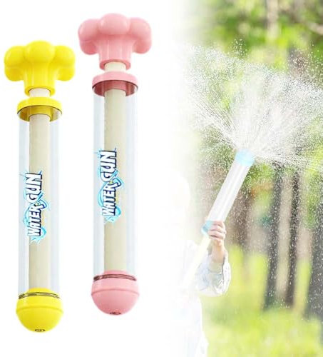 Feuerwerks Wasserpistole Spielzeug, 2025 Neu WassersprüHspielzeug, Wasserspielzeug Kinder Outdoor, Romantische Feuerwerk Water Squirter, Outdoor Spielzeug zum Baden, Pool, Party (Gelb + Rosa)