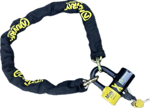 AUVRAY - Kit antivol moto XTREM MINI ALERT + Chaîne XTREM Droite 170cm - Certifié ART 4329 & SRA - Niveau 10/10 - Alarme 120 dB - Recommandé par les Assureurs - Haute sécurité - Garantie 10 ans