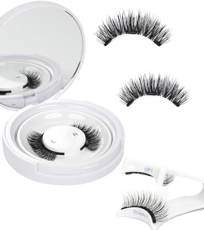 Obeyalash Ciglia Finte Magnetiche Naturali Look Ciglia Magnetiche Con Applicatore Riutilizzabile Magnetic Lashes No Glue Needed Leggero Facile Da Indossare per Principianti (Wispy Lashes)