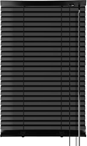 S SIENOC Aluminium Venetian Blind Alu Jalousie Alujalousie Schalusie Jalousette Fenster Rollo Montage-75x220cm-Schwarz