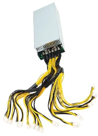 HUANGING 3600W Mining Netzteil Videospiel Computer Weiß Netzteil Low Noise 15x 6Pin Mining Gerät für Gaming Server