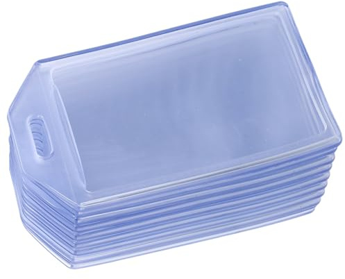 TOKIDNY 10 Pcs PVC Luggage Tag Holders Clear Travel Suitcase Id Card Sleeves with Secure Seal and Scratch Protection for Business and Personal Use