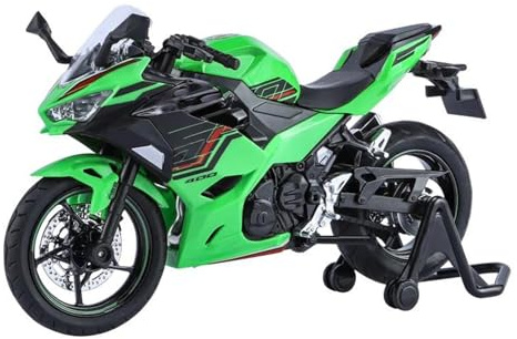HFMXZHI Motorrad-Modell Sound & Light Collection Geschenk 1:12 Für, Für Ninja 400, Für Super, Für Sport Miniatur-Motorrad-Modell Aus Metalldruckguss(Green)