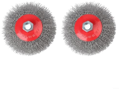 Juego de 2 cepillos de alambre de acero de nudo trenzado de 4 5 pulgadas para limpieza y preparación de amoladora angular