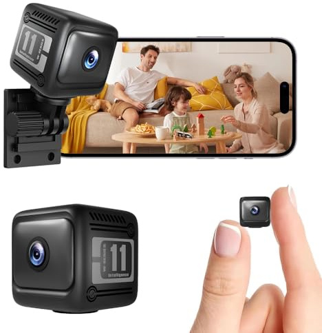 Mini Bluetooth&Wifi Security Camera 4K Full HD Camera - Wireless Indoor Security Camera's with Night Vision Long Battery Life Motion Detection Real-Time Video Cloud&SD Storage for Home Surveillance-B