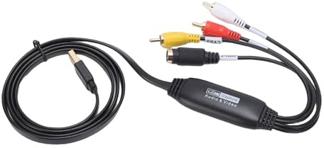 ZAICOLER Convertitore da VHS a Digitale, Scheda di Cattura Video USB 2.0 1080P, Dispositivo da AV a USB con Funzione di Conversione, Ideale per VHS, VCR, Mini DV, Hi8 e DVD