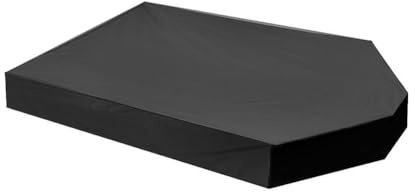 JoyousMall Copertura per sabbiera in tessuto Oxford, a forma di barca, impermeabile, per sabbiera e tavolo da gioco, 160 x 113 x 22 cm, nero