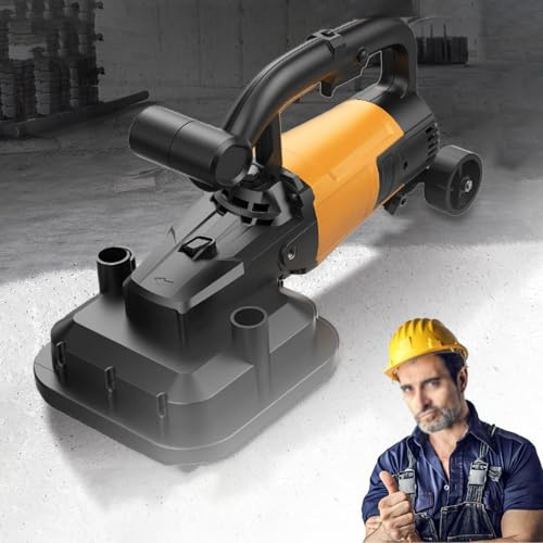 GIZMIT Pulidora de Suelos,Juego de pulidora de hormigón de 4 Cabezales (4 Pulgadas) y 2000W,cepilladora de Superficies de hormigón con Velocidad de 0 a 3000RPM,para pulir hormigón, Cemento y mármol