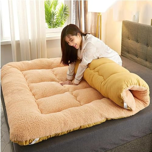 Materasso futon giapponese full size – Materasso arrotolabile king size accogliente caldo da pavimento tradizionale a molle per il massimo comfort e qualità del sonno