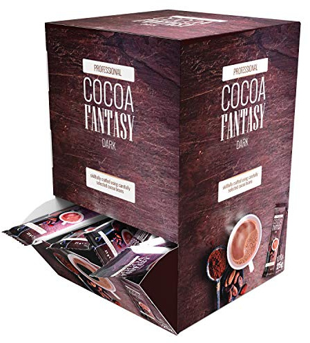 Cocoa Fantasy Dark, Kakao-Sticks, Instant Kakaopulver, Großpackung (100 Sticks à 25g), 27% Kakaoanteil