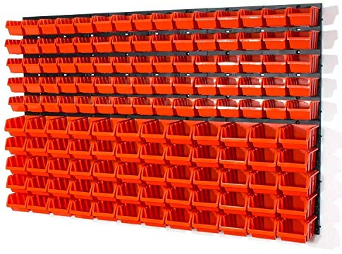 Prosperplast Set di 141 elementi con contenitori IN-Box colore: arancione mis. 1 e mis. 2 serie POP, in Polipropilene