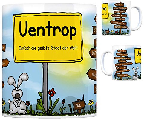 Uentrop Westfalen - Einfach die geilste Stadt der Welt Kaffeebecher Tasse Kaffeetasse Becher Mug Teetasse Büro Stadt-Tasse Städte-Kaffeetasse Lokalpatriotismus Spruch kw Mark Braam Ahlen Norddinker