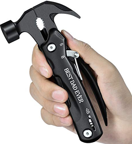 VEITORLD Gifts for Dad from Wife Daughter Son, Dad Gifts Who Wants Nothing, Birthday Gift Ideas for Men Father Him, All in One Tools Mini Hammer Multitool, Cool Gadgets Presents