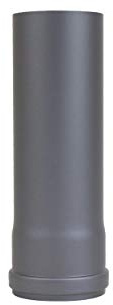 LANZZAS Pelletrohr Verlängerung 250 mm, im Durchmesser DN Ø 80 mm, in gussgrau, Pelletrohr-, Ofenrohr-, Rauchrohr- Verlängerung, für Ihren Pelletofen.