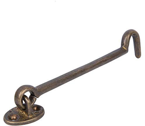 Kabinenhaken aus Edelstahl, antiker Messingriegel für Schiebetüren, Hintertüren, Schranktüren (Bronze)
