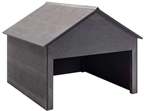 vidaXL Rasenmäher Garage Mähroboter Rasenroboter Gartengerät Sonnenschutz Haube Dach Unterstand Überdachung Garten Grau 80x80x70cm WPC