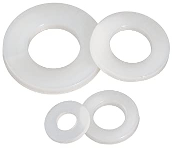 CONPHERON Rondelle Plastica Rondella Nylon Bianco Piatte Rondelle M10×20×1.0 mm,40 pezzi