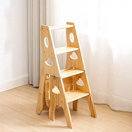 Klappleiter Lehrstuhl for Küche Massivholzleiter Nach Hause Klapptreppenstuhl Vollmassivholzleiterstuhl Multifunktionaler Mehrzweckleiterhocker Leiterhocker