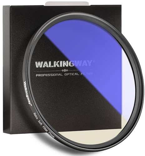 Walking Way 52 MM Retro Soft Focus Lens Filter Vintage Dreamy Cinematic Effect Warm Gold/Yellow Mist Diffusion Filter for Camera Film Portrait
