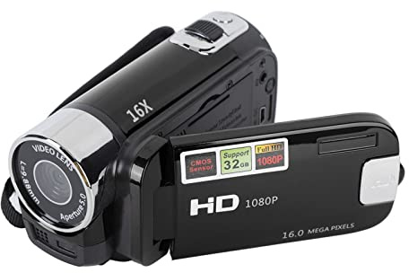 Appareil Photo Numérique Portable D90, Caméra Vidéo Numérique 1080P 16MP pour Débutant, Zoom 16x, Caméra DV avec écran de 2,7 Pouces, Point Anti-secousse et Caméra de Prise de