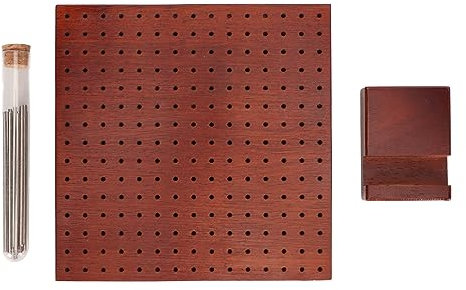 Tavoletta Per Blocchi Per Uncinetto, Tappetino Per Blocchi Per Maglieria Realizzata a Mano Tavoletta Per Blocchi di Quadrati in Legno Per Progetti a Maglia E Uncinetto, 19,5x19,5 Cm