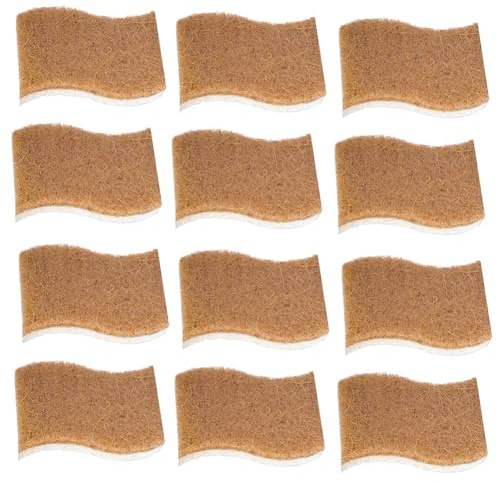 Yuuinnter Spugne Naturali per Cucina, Spugne per Pulizia Piatti AntiGraffio, Spugne nel Cellulosa Sicure su Pentole Antiaderenti