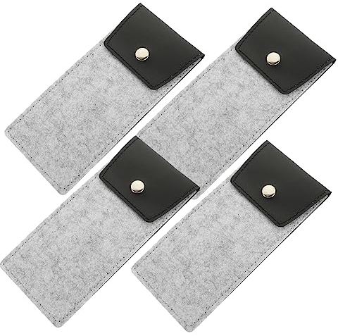 GodlSoon Weiches Brillenetui, 4 Stück, Filz-Federmäppchen, Sonnenbrillen-Sonnenbrillen-Etui, Sonnenbrillen-Filz, Brillenetui, Reise-Brillenetui, Lesebrillen-Tasche, wiederverwendbar