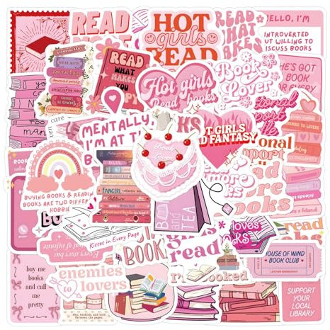 120 Stickers for kindles, kindles Stickers Bookish Reading Sticker Pack for Smut Readers, Funny Book Stickers, Skateboard Laptop Water Bottle Luggage Computer Accessories